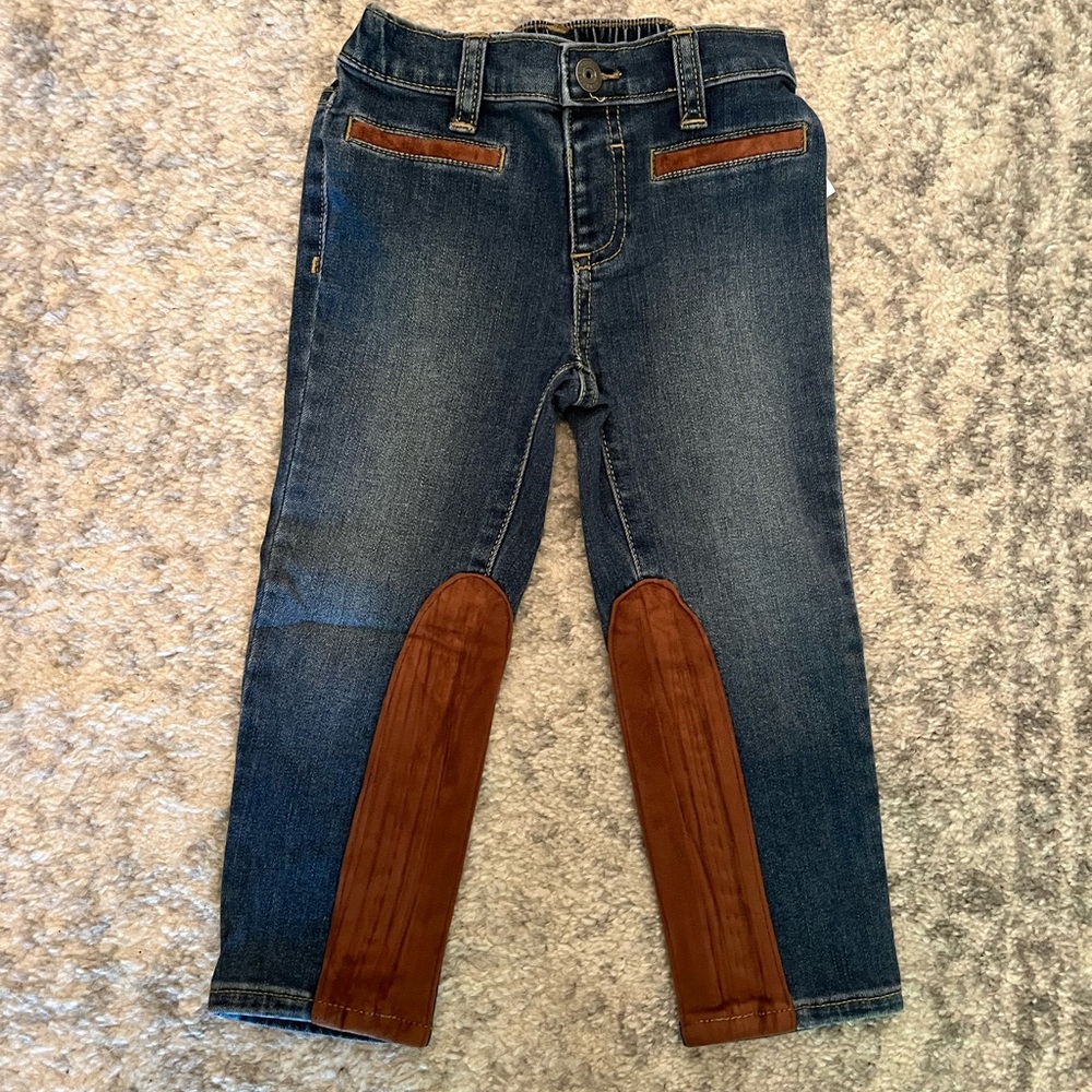 Gymboree Girls Suede Pieced Jeans - Pony Club size 3T NWOT